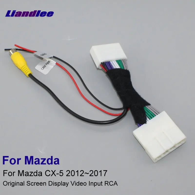Liandlee для Mazda CX-5 2012/2017 28 контактов переходник RCA проводной кабель камера заднего