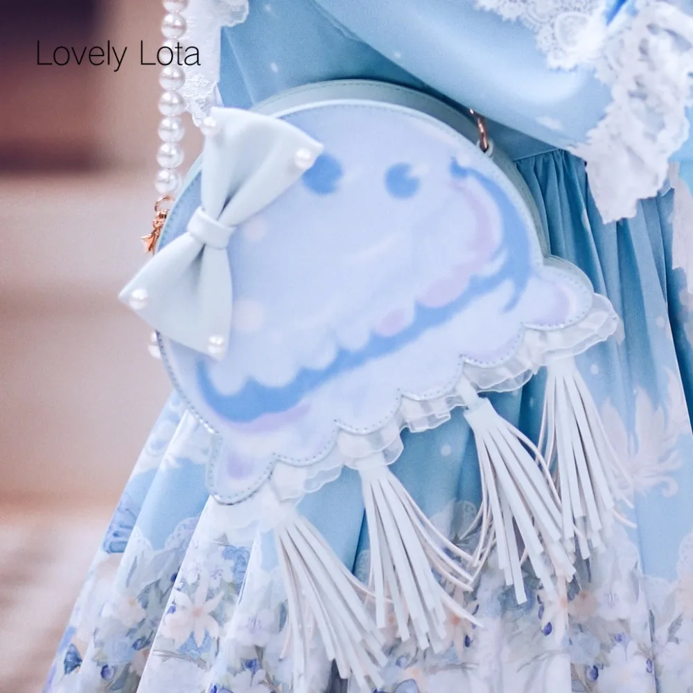 Kawaii для девочек косплей Желейная рыба милый большой бант кисточка дизайн Harajuku