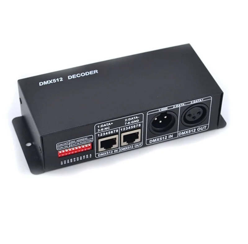 Вход 5 В 12 24 постоянного тока 4-канальный контроллер 4A/CH DMX512 светодиодный декодер