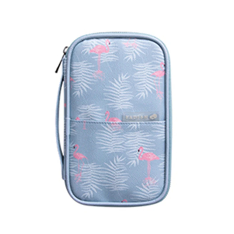 Flamingo Не пропустите, новинка, дорожная сумка для паспорта, держатель для кредитных карт, кошелек для денег, кошелек для документов на молнии, органайзер, унисекс, дорожный кошелек - Цвет: Flamingo