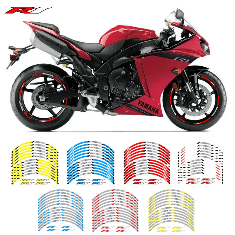 

12 шт., светоотражающие полосы для мотоцикла Yamaha YZFR1 YZF R1