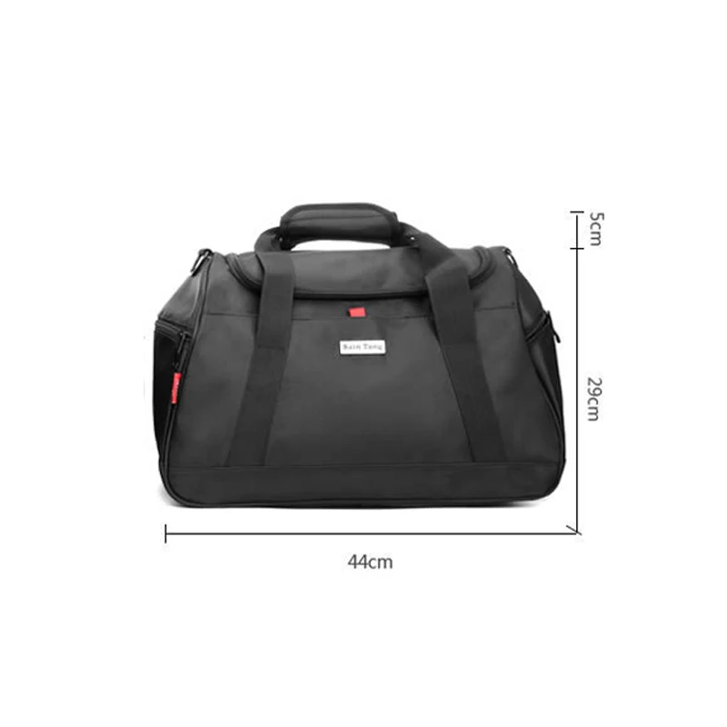 Женская большая Вместительная дорожная сумка Черная Мужская водонепроницаемая