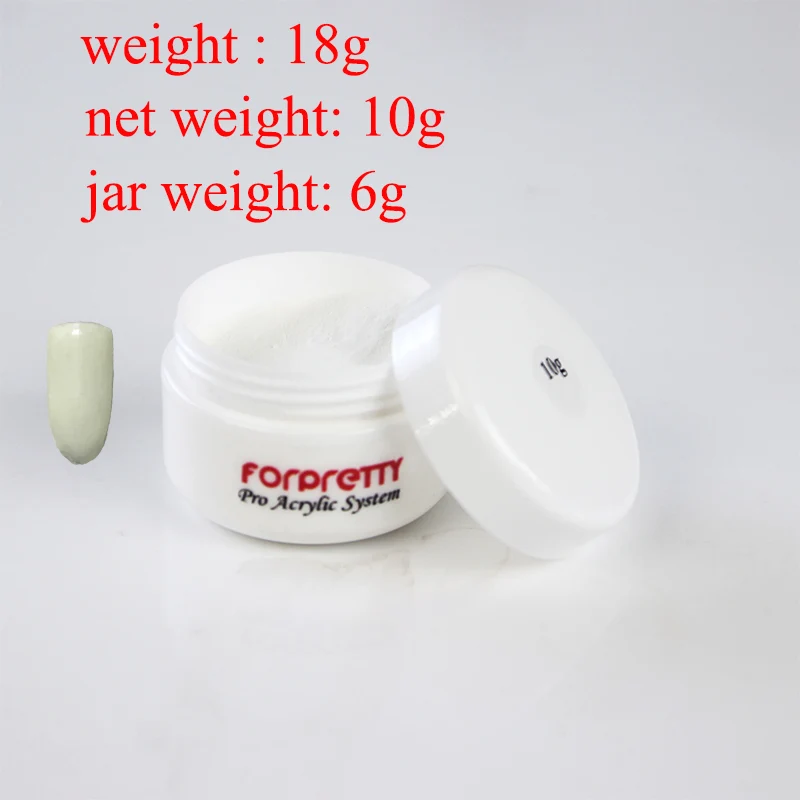 natural acrylic Акрил ic порошок forpretty ногтей Акрил гель Чистый белый розовый 10g/горшок Unha, переводятся на ногти при помощи Acrilico полимерный маникюр ногтей советы Акрил ique акрил - Цвет: natural acrylic