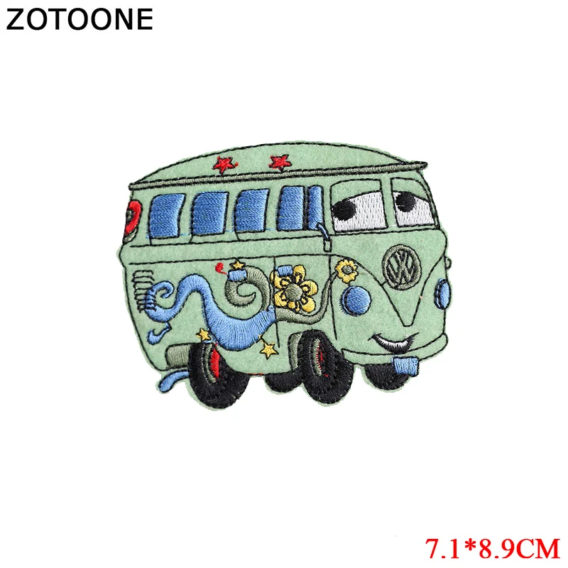 1942 ZOTOONE 1 шт., нашивки с изображением мультяшного автомобиля для одежды, аппликация, вышивка, сделай сам, ручная работа, странные вещи, милые, на заказ, пришитые нашивки D - Цвет: 1942