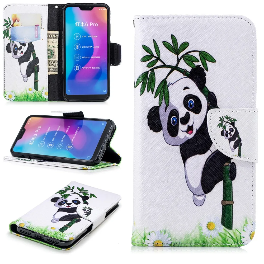 For fundas Xiaomi Redmi 6 Pro Case Cover coque 6A Redmi6A + Card Holders |