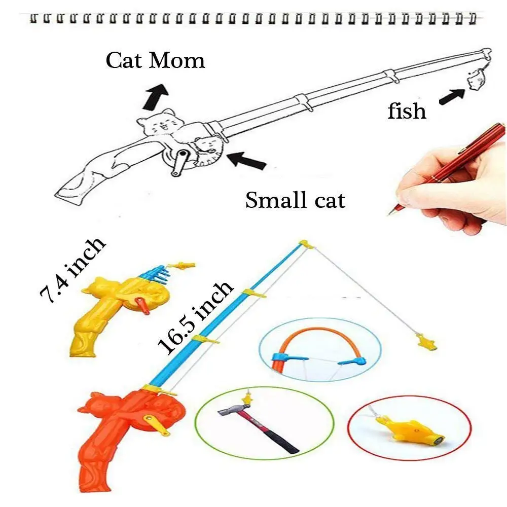 16 PCS Bath Toy Magnetic Fishing Games Floating in Bathtub Bathroom Pool Time for Boys Girls Toddler Child | Игрушки и хобби