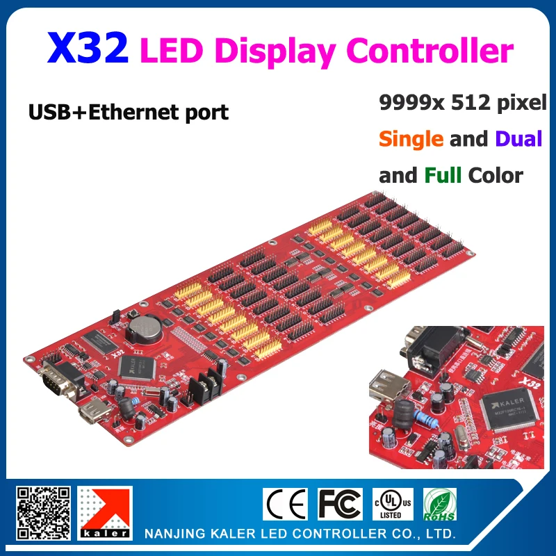 5 шт./партия светодиодный контроллер kaler X32 9999x512 пикселей|kaler led|control cardled sign |