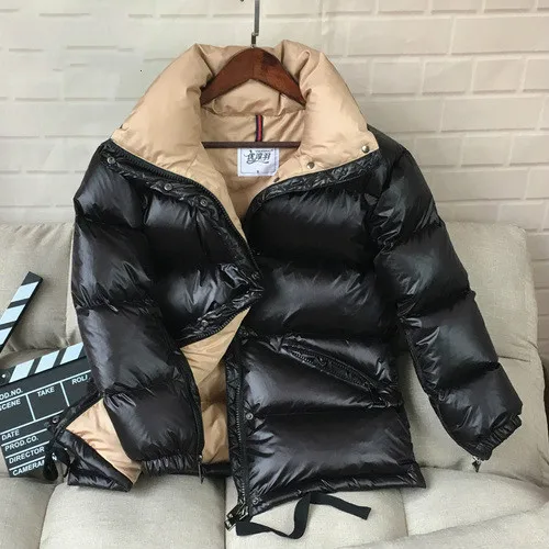 Black Женский пуховик 90% белый утиный пух куртки высокого качества модные зимние короткие пальто повседневная одежда Женская Y1802 - Цвет: Black