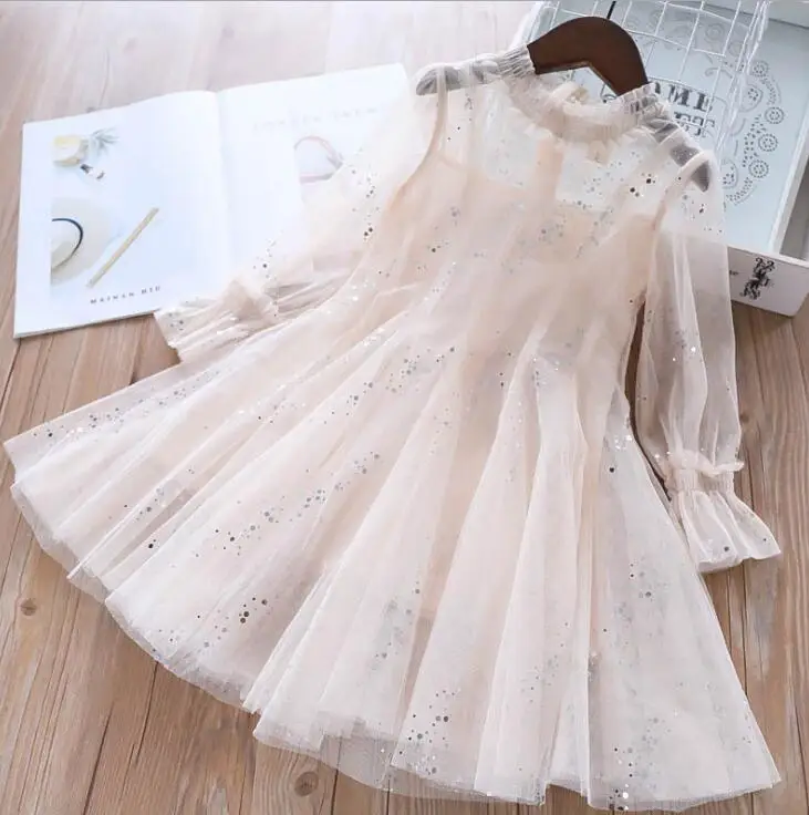 Новинка 2019 года Детские хлопковые кружевные весенние платья с длинными рукавами