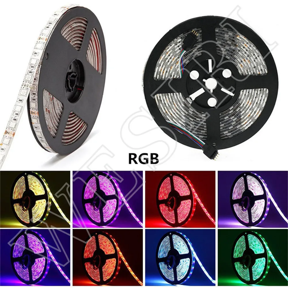 DC12V 5 м 10 М 5050 SMD 60 Светодиодный s/m RGB/RGBW Светодиодные ленты света, Wi-Fi, Беспроводной смартфон(Android/IOS) управления светодиодный комплект полосы света