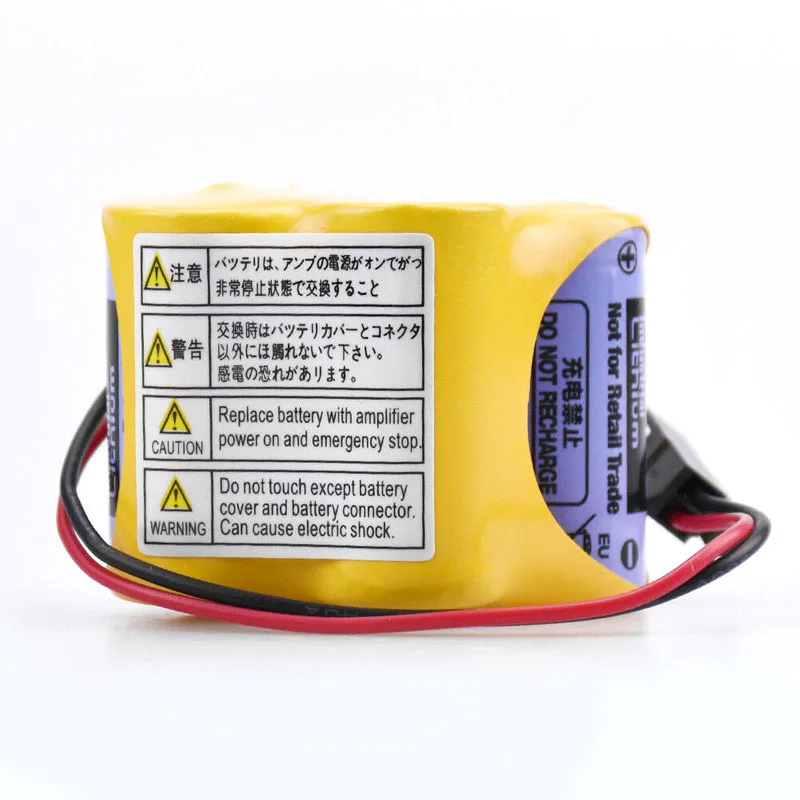 

Original BR-2/3AGCT4A 6V Battery Pack PLC Lithium-ion Industrial batteries with Black Belt Hook Plug for Panasonic Fanuc Battery