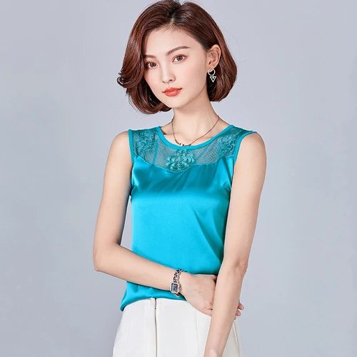 Майка женская кружевная с лямкой на шее лето 2019 | Женская одежда