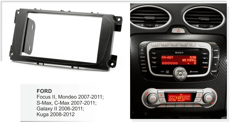 Радио Fasica жгут антенный штекер для Ford Focus II Mondeo S-Max C-Max Galaxy II Kuga Dash комплект пластина рамка DVD отделка панель переходная