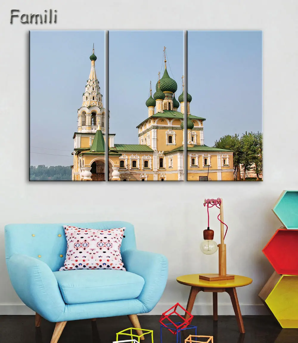 3 шт./компл. картины с изображением российского города настенное искусство