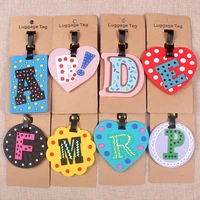 creative letter travel accessories luggage tag cartoon silica gel suitcase id addres holder baggage boarding tags portable label