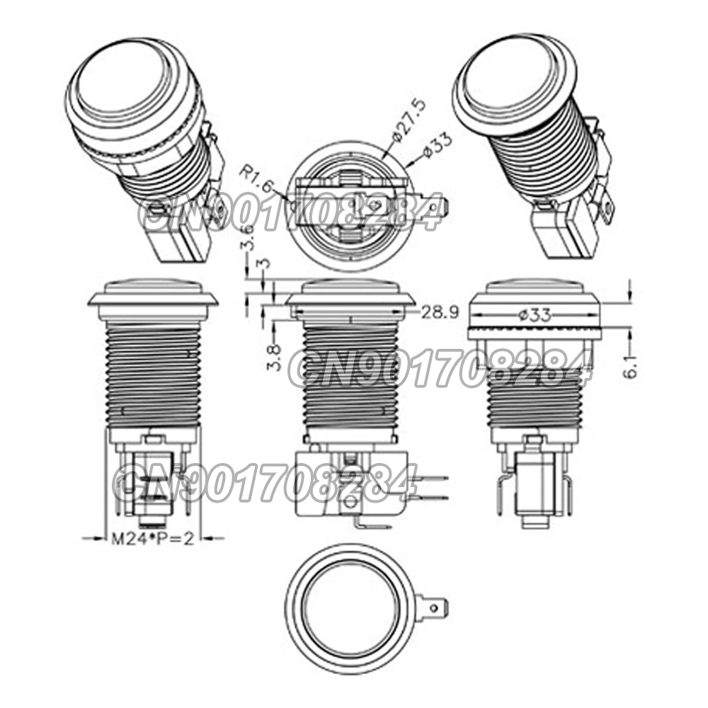 Хромиросветодиодный светодиодная подсветка 10x30 мм кнопки с микропереключателем