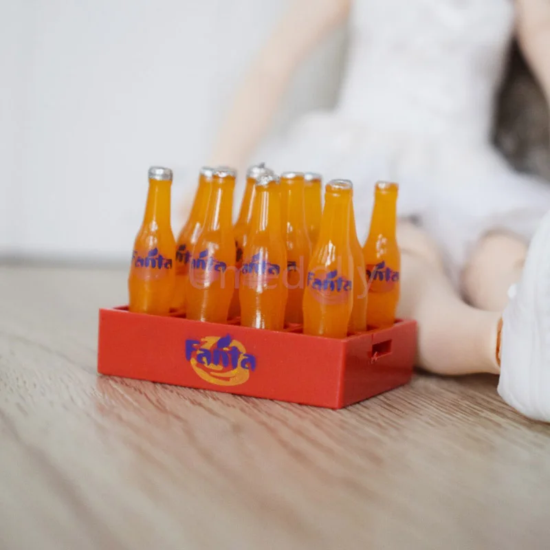 Кукольный домик 1 дюжина 12 бутылок 1:12 миниатюрная пищевая кукла Fanta Soda аксессуары