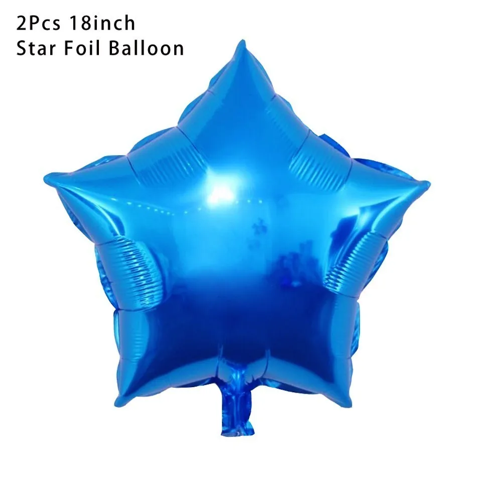2pcs Blue Космический набор, Вселенная Галактика, покрытые фольгой шары космонавты и ракеты, баннеры, воздушные шары на день рождения для мальчиков, детские игрушки, принадлежности для душа - Цвет: 2pcs Blue