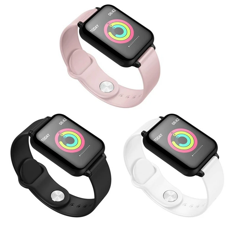 B57 Смарт Часы Heart Rate трекер Фитнес браслет крови Давление монитор большой