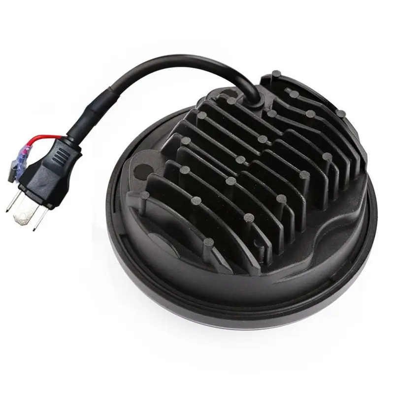 Круглый налобный фонарь 5 3/4 дюйма с белым кольцом ореола для Dyna Sportster XL 1200 883 75