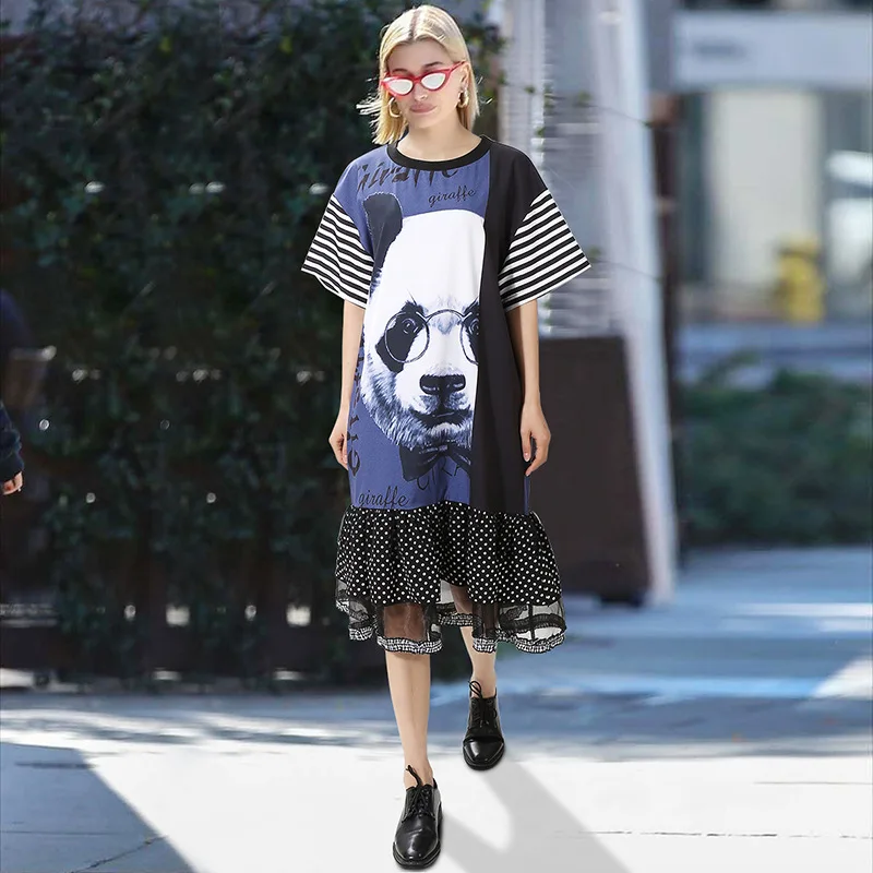 XITAO/платье миди с принтом в виде животных женская одежда коллекция 2019 года