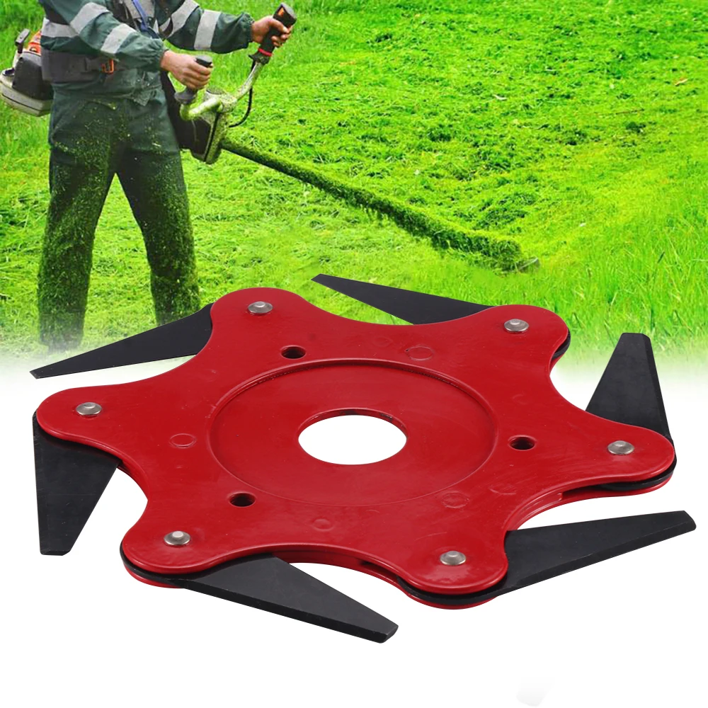 

NEW Universal 6 Teeth Brush Trimmer Metal Blades Trimmer Head 65Mn Brush Cutter Blade Garden Grass Trimmer Head For Lawn Mower