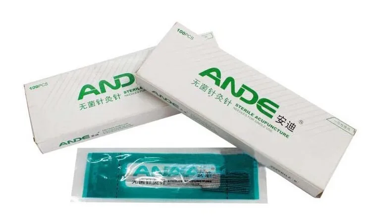 

100pcs ANDE disposable sterile acupuncture needles acupuncture and moxibustion massage beauty massage needle 10 boxes