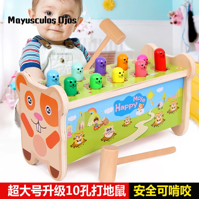 Деревянный Детский мультфильм 10 ворс перкуссионный стол для хомяка детские