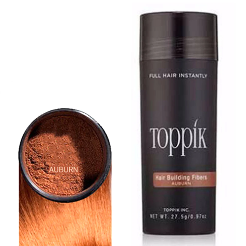 09 Auburn Authentic Keratin Hair Loss Building Fibers+Applicator Spray+27.5g Hairline Optimizer Dense organic 9 Colors Hair Growth Powder - Цвет: 09 Auburn