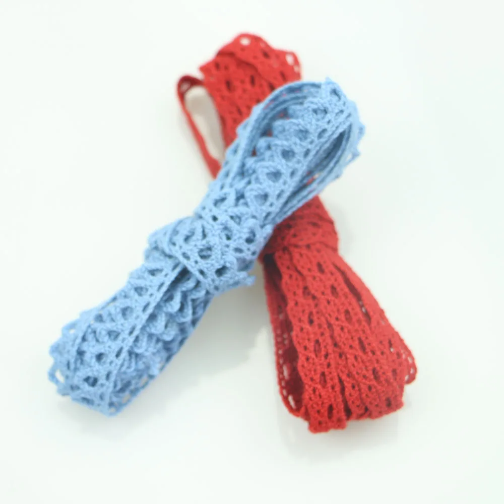 20 ярдов тонкая кружевная лента макарон цветная хлопковая отделка свадебное