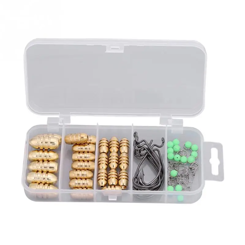 

Fishing Brass Sinkers Jig Hooks Swivel Ring Set Thread Brass Bullet Fishing Bead Ring Swivel Connectors Fishing Tackle Tool