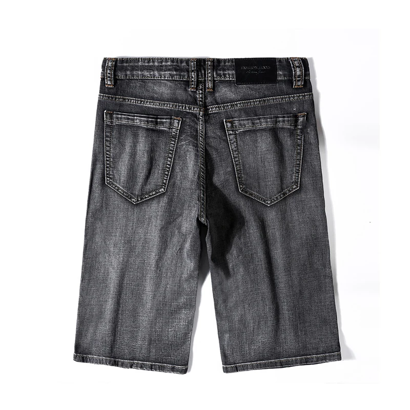 

Men's Denim Shorts Men's Summer Thin Smoke Gray Stretch Straight Wide leg Shorts Casual large size Shorts More sizes 28-40 44