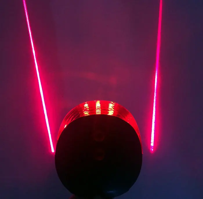 5LED+ 2 Лазерная велосипед огни Водонепроницаемый Велосипедное освещение Сзади есть 7 Режим вспышки Велоспорт света ночью это безопасный Аксессуары для велосипеда - Цвет: Red