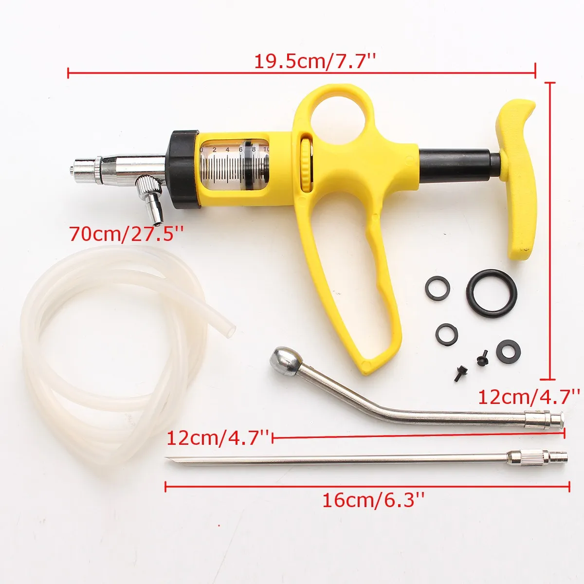 

10ml Continuous Syringe Feeding Oral On Cattle Sheep Goats Livestock Tool
