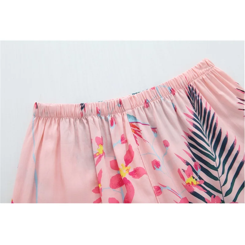 Женская летняя Пижама шорты с коротким рукавом пижама-кимоно из хлопка