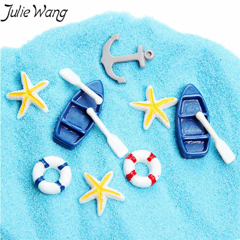 Julie Wang 20 шт. случайный микс спасательный круг лодка весло морская звезда якорь