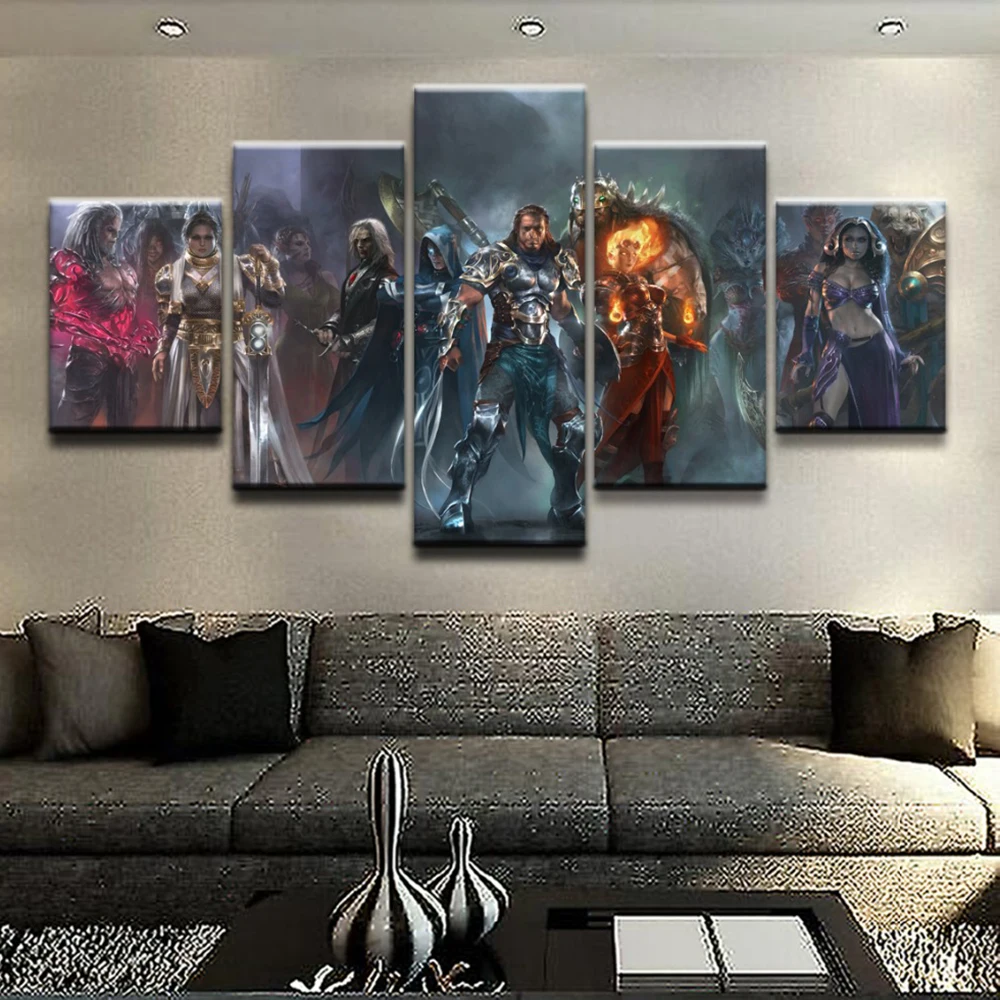 Домашний декор Hd печатные картинки 5 шт. магический постер игра настенная