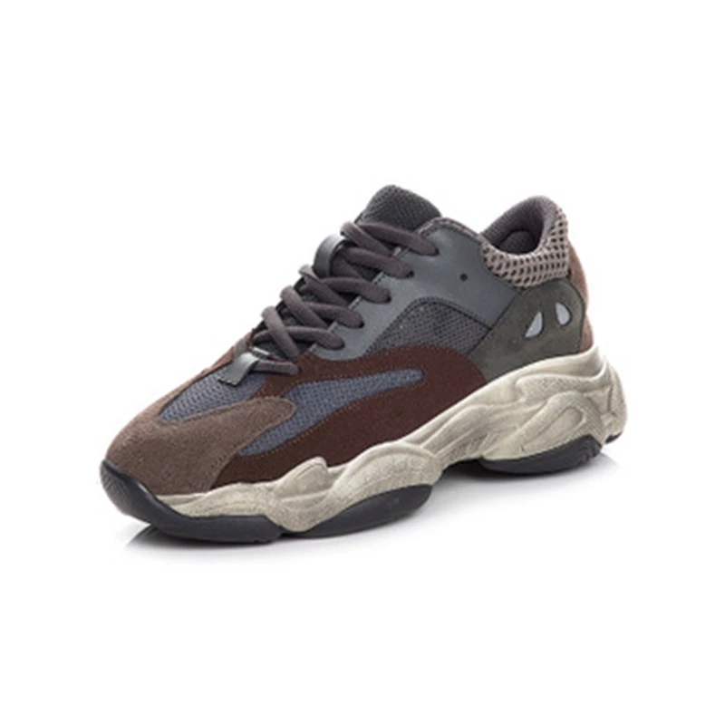 Новинка весны 2019 Повседневная модная кожаная женская обувь в Корейском стиле