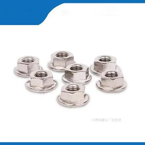 DIN6923 304 фланцевые гайки из нержавеющей стали реверсивная резьба шестигранные