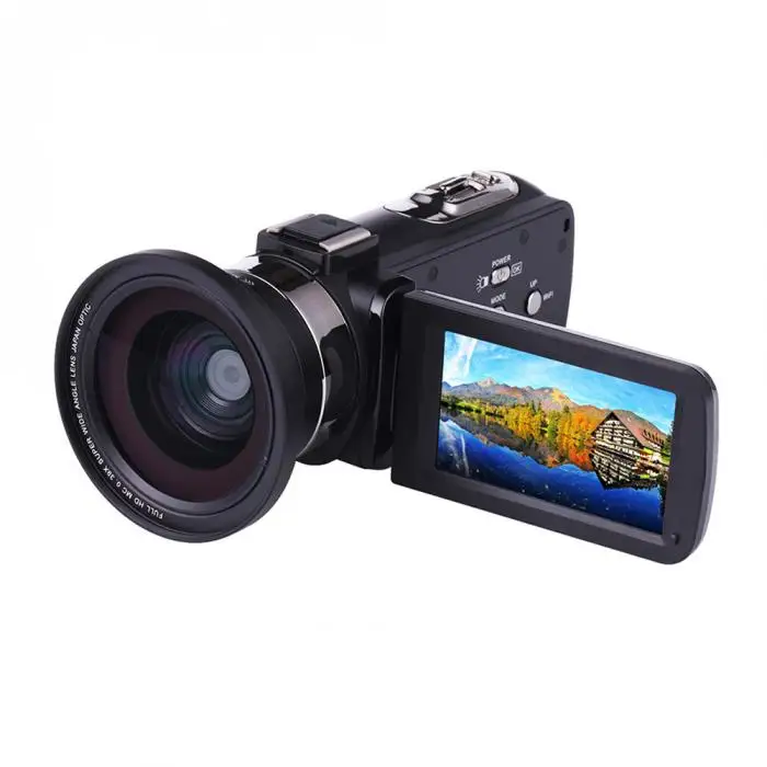 Профессиональная 4K WiFi Ultra HD 1080P Цифровая видеокамера DV с объективом+ микрофон YE-Hot