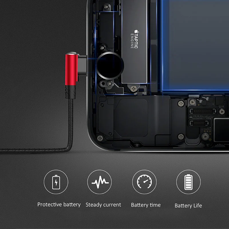 NOHON TPE локоть осветительный кабель для зарядки и синхронизации c-типа изоляция