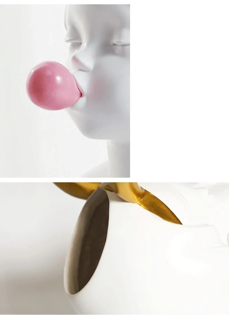 Милая художественная ваза с пузырьками для девочек, фигурки кошек, кроликов, фигурка для девочек, сочная ваза для цветов, изделия из смолы, украшение для дома R1764