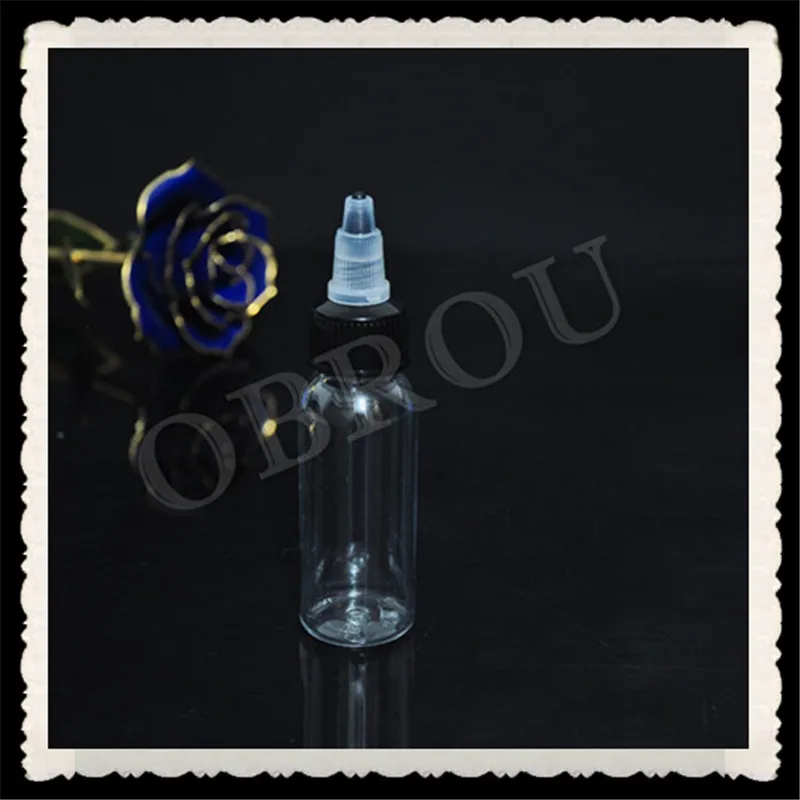 

Free shipping 1000pcs 1 oz twisted cap clear pet plastic bottle for tatto ink