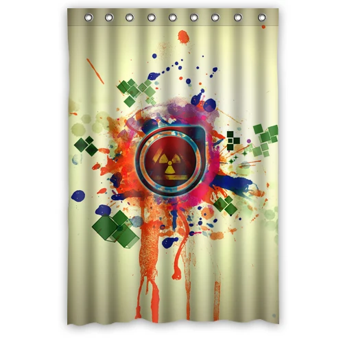 Оригинальный разработал всплеск символ мира занавески 48 x 72 дюймов с 9 крючками |