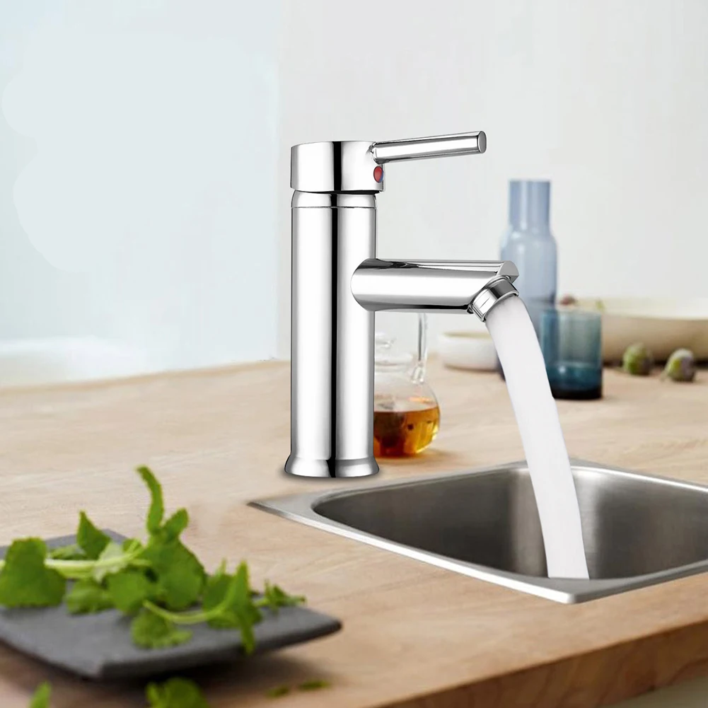 Chrome Bathroom Basin Sink Rotatable Hot/Cold Mixer Water Tap Faucet Hose Set | Обустройство дома