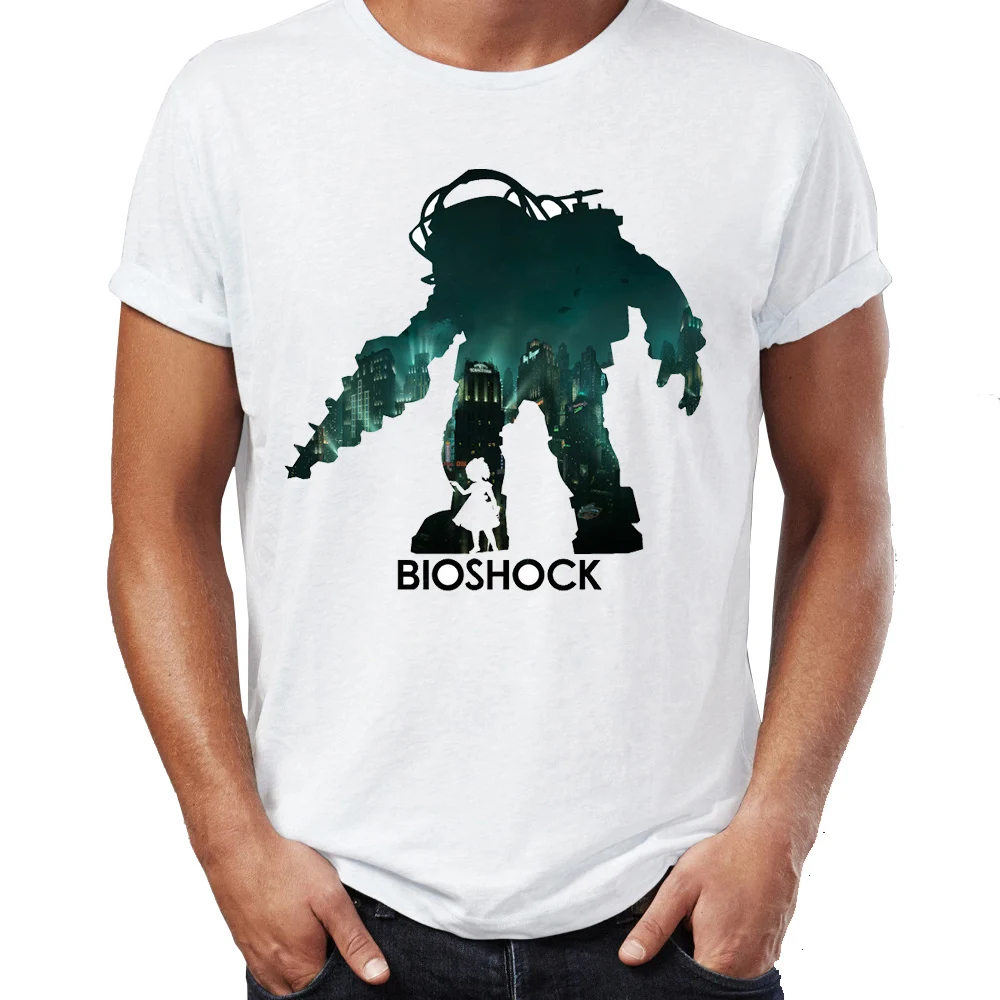 Мужская футболка Bioshock Little Sister And Big Daddy Infinite Elizabeth Rapture Artsy Awesome художественная печатная Футболка футболки Harajuku - Цвет: 23
