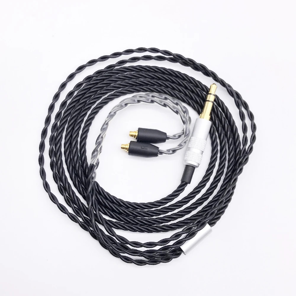 Новинка 4-жильный витой кабель MMCX для наушников Shure SE215 UE900 SE315 SE535 SE846 T1 t2гарнитура и