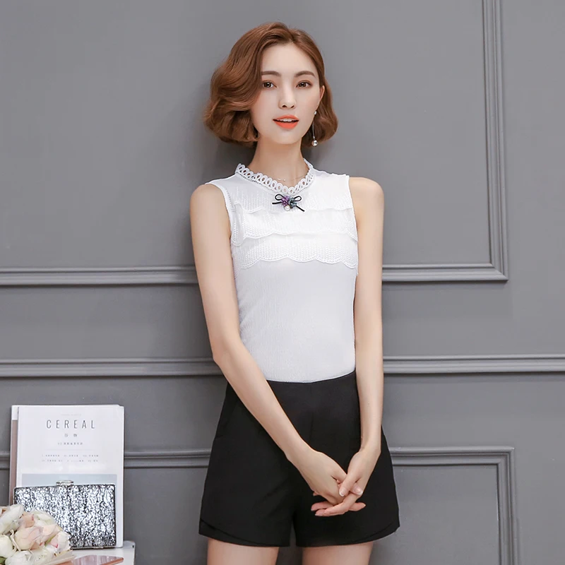 2017 летняя Элегантная модная Новая однотонная шифоновая женская рубашка без