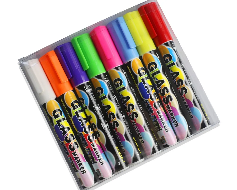 8 шт./лот Жидкий Мел фломастеров цветные Highlighter ручки для школьных учителей