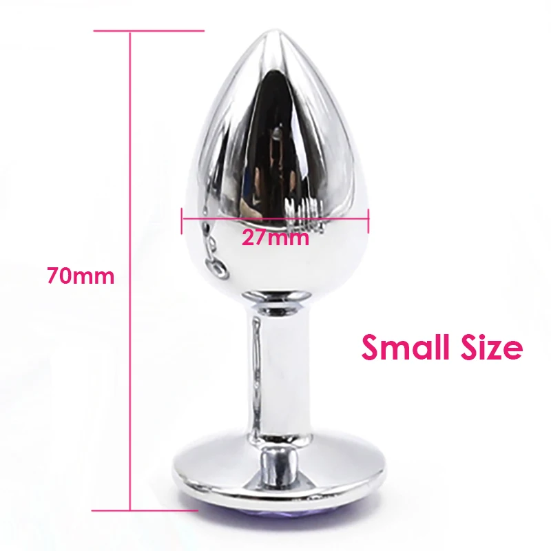 27mm metal butt plug stainless steel anal dildo with diamond gemstone SM adult game sex toy for couple women men gay masturbate | Красота и